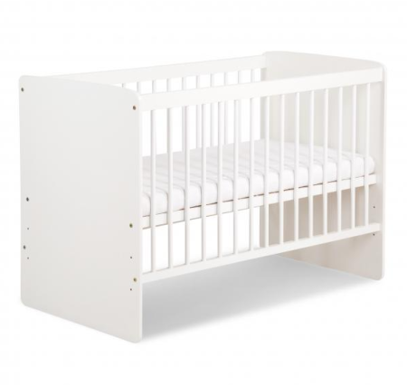 Patut bebe - Patut copii din lemn KLUPS KAROLINA II Alb