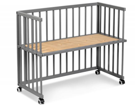 Patut copii din lemn KLUPS Piccolino Grafit 90x40 cm [4]