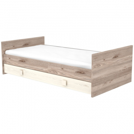 Patut copii transformabil din lemn cu sertar Hubners Sofia 140x70 cm crem nisip [3]