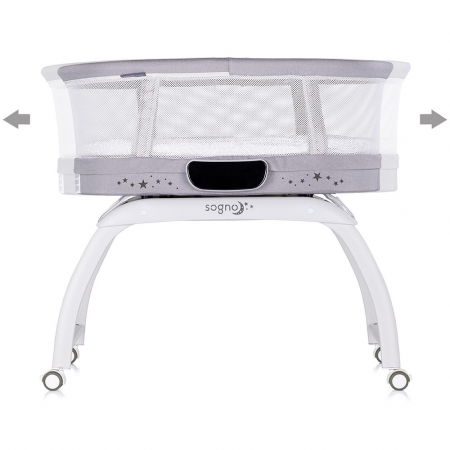 Patut cu leganare si cantar integrat Chipolino Sogno 2 in 1 grey [3]