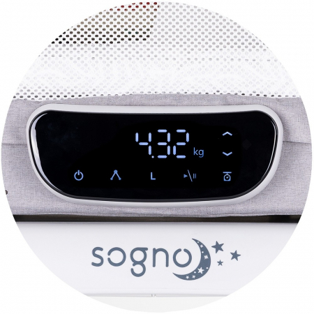 Patut cu leganare si cantar integrat Chipolino Sogno 2 in 1 grey [7]