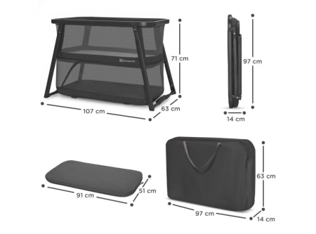 Patut De Calatorie Kinderkraft Sofi Plus, 4 In 1, Grey [6]