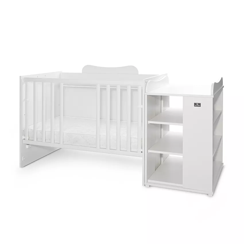 Patut modular multifunctional, 5 confirgurari diferite, 190 x 72 cm, Multi, White [4]