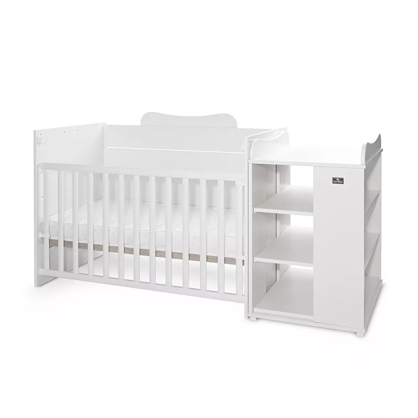 Patut modular multifunctional, 5 confirgurari diferite, 190 x 72 cm, Multi, White [3]
