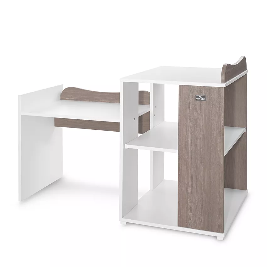 Patut modular multifunctional, 5 confirgurari diferite, 190 x 72 cm, Multi, White & Coffee [10]