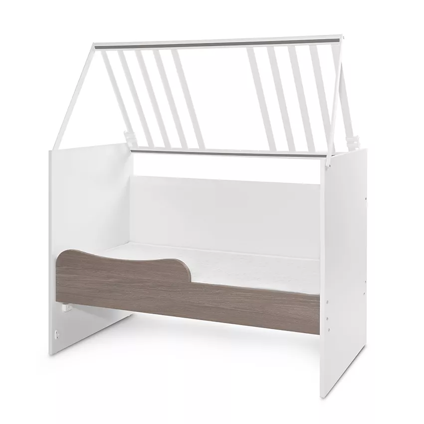 Patut modular multifunctional, 5 confirgurari diferite, 190 x 72 cm, Multi, White & Coffee [9]