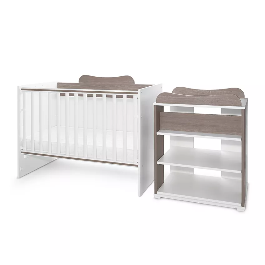 Patut modular multifunctional, 5 confirgurari diferite, 190 x 72 cm, Multi, White & Coffee [5]