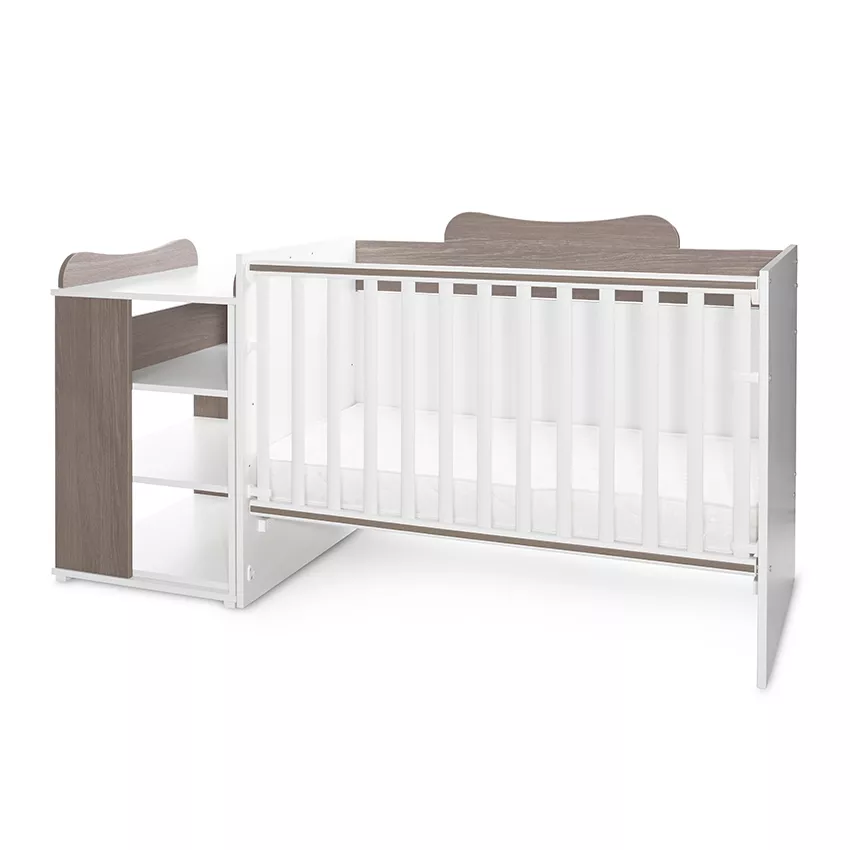 Patut modular multifunctional, 5 confirgurari diferite, 190 x 72 cm, Multi, White & Coffee [6]