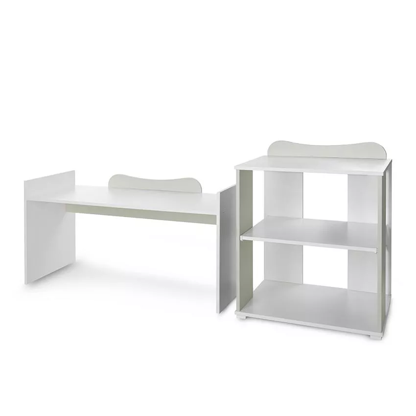Patut modular multifunctional, 5 confirgurari diferite, 190 x 72 cm, Multi, White Milky Green [14]