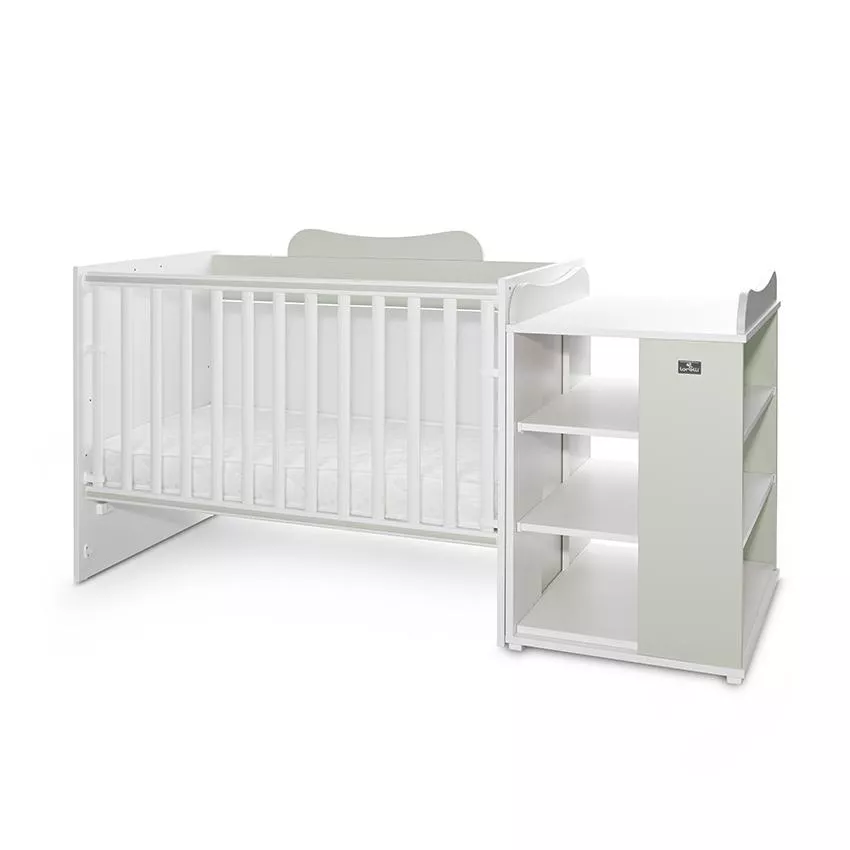 Patut modular multifunctional, 5 confirgurari diferite, 190 x 72 cm, Multi, White Milky Green [1]