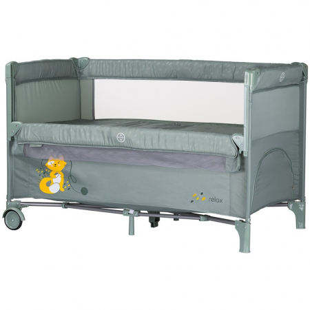 Patut bebe - Patut pliabil Chipolino Relax basil cu laterala culisanta