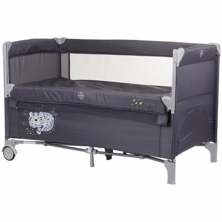 Patuturi si tarcuri pliabile - Patut pliabil Chipolino Relax granite cu laterala culisanta