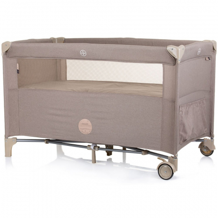 Patut pliabil Chipolino Relax macadamia linen cu laterala culisanta [3]