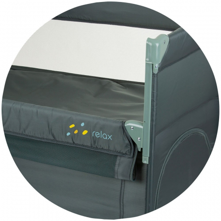 Patut pliabil Chipolino Relax pastel green cu laterala culisanta [3]