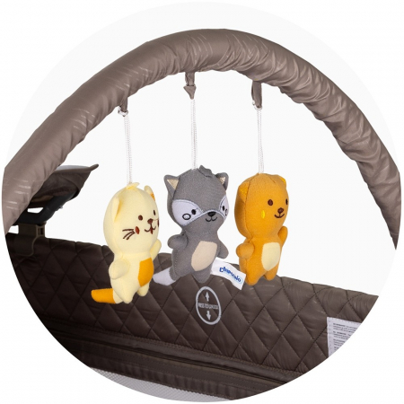 Patut pliabil cu saltea de infasat Chipolino Luna tiramisu [2]