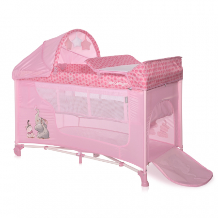 Patut pliabil, Moonlight Plus, 2 nivele cu accesorii, Mellow Rose Fellows [2]
