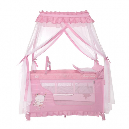 Patut pliabil stil baldachin Magic Sleep, cu accesorii, Mellow Rose Ballerina Bear [3]