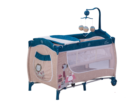 Pentru bebe - PATUT PLIABIL SWEET WINTER BLUE ,2 trepte,iesire prin tunel