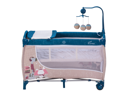 PATUT PLIABIL SWEET WINTER BLUE ,2 trepte,iesire prin tunel [2]