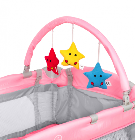 Patut pliant 2 nivele Juju Sleepy Baby, Hunny Bunny [8]