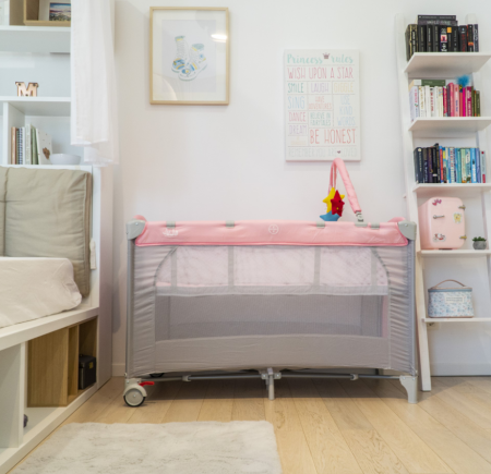 Patut pliant 2 nivele Juju Sleepy Baby, Hunny Bunny [1]