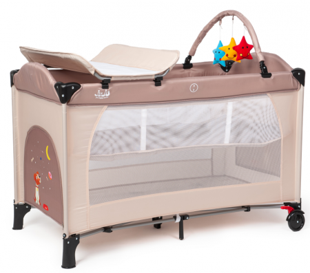 Patuturi si tarcuri pliabile - Patut pliant 2 niveluri Juju Sleepy Baby, Sweet Dreams