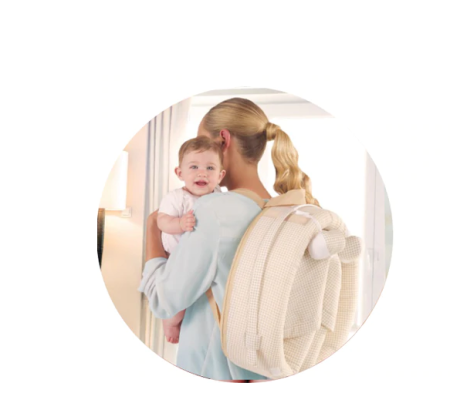 Patut tip landou, 2 in 1,pretabil pentru calatorii, Bubu-Still® Innovative,albastru [3]