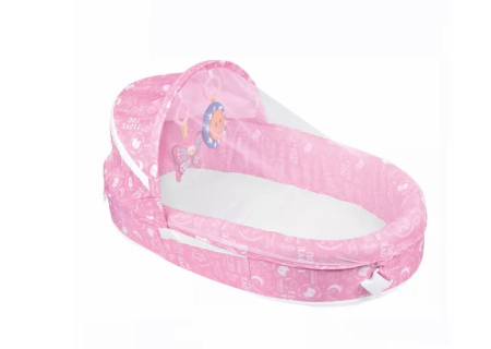 Patuturi si tarcuri pliabile - Patut tip landou, 2 in 1,pretabil pentru calatorii, Bubu-Still® Innovative, Roz