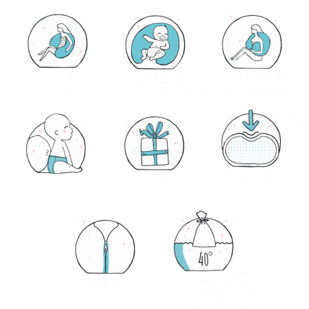 Perna Multifunctionala Multi Diamante pentru Copii, Mamici si Tatici, Ceba Baby [1]