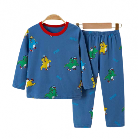 Pijamale - Pijama baieti, jurassic world, albastru