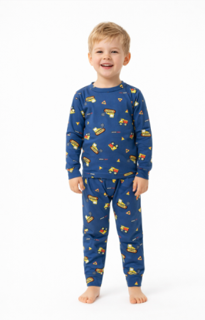 Pijamale - Pijama copii, cu utilaje