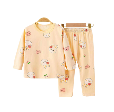 Pijamale - Pijama copii, iepuras cu floricele