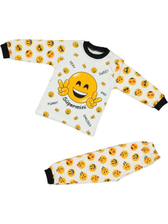 Pijamale - Pijama copii,Smiley face,color