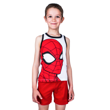 Pijamale - Pijama Spiderman,alb cu rosu