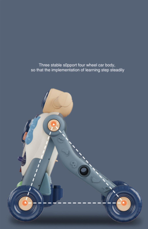 Premergator 3 in 1 , Antemergator, ride-on si trotineta,muzical,bej [2]