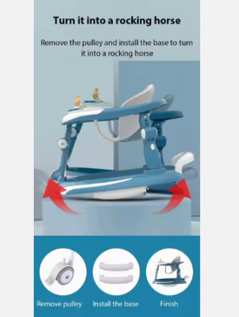 Premergator 3 in 1, Baza rotunda antirasturnare, cu functie de balansare, reglabil pe inaltime, roti silicon, cu lumini si muzica, sarcina maxima 20 kg [13]