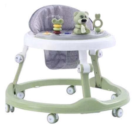 Premergatoare si antepremergatoare - Premergator, cu roti de silicon, reglabil pe inaltime, Bubu-Still, model ursulet pofticios