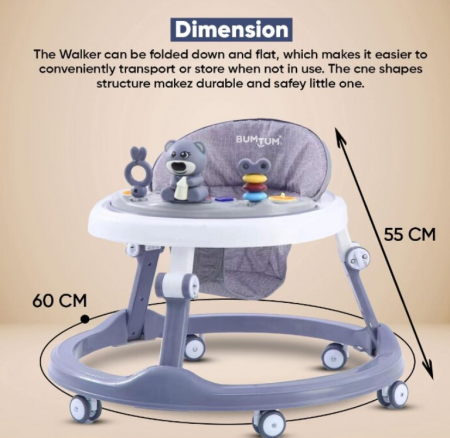 Premergator, cu roti de silicon, reglabil pe inaltime, Bubu-Still, model ursulet pofticios [3]
