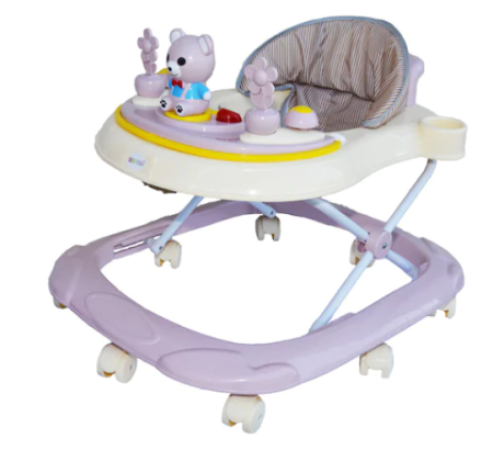 Premergatoare si antepremergatoare - Premergator 3 Trepte de Reglare si Panou Muzical,Cadru bazal oval stabil,Mov