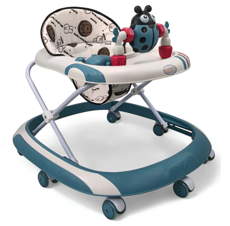 Premergatoare si antepremergatoare - Premergator, Bubu-Still®, 3 in 1, roti din silicon, muzical, cu control parental, +6 luni, Gandecel, albastru