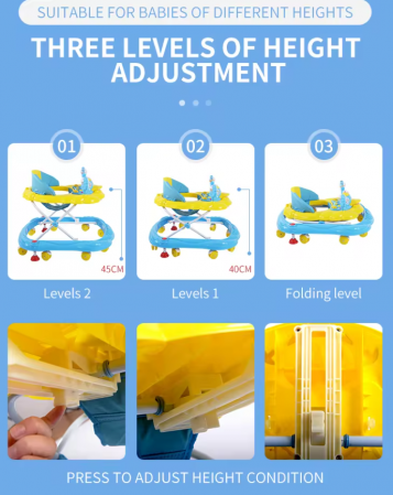 Premergator Muzical, Reglabil, Cu roti siliconate, Ratusca plimbareata [4]