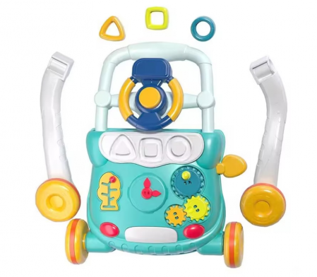 Premergatorul interactiv 2 in 1, cu centru de joaca, ceas analogic si jucarii interactive [4]