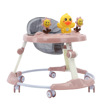 Premergator, reglabil, baza rotunda stabila, 2 in 1, roti pline din silicon, Bubu-Still, Roz Hello Kitty [1]