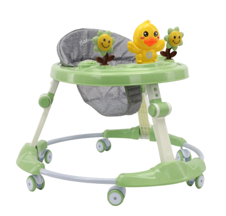 Premergator, reglabil, baza rotunda stabila, 2 in 1, roti pline din silicon, Bubu-Still, Verde Tiffany [1]