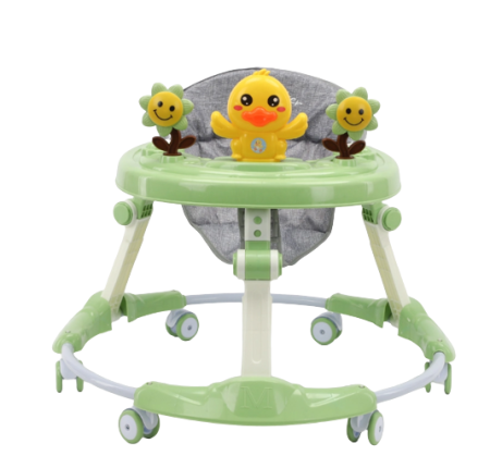 Premergatoare si antepremergatoare - Premergator, reglabil, baza rotunda stabila, 2 in 1, roti pline din silicon, Bubu-Still, Verde Tiffany