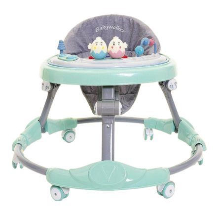 Premergatoare si antepremergatoare - Premergator, reglabil, baza rotunda stabila, 2 in 1, roti pline din silicon, verde