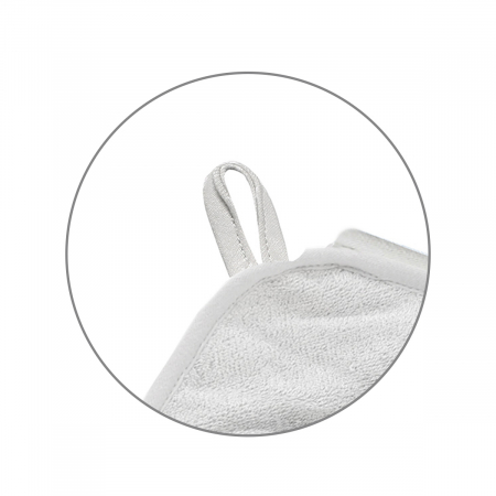 Prosop baie bambus cu gluga 100 x 100 cm Babyono gri [3]