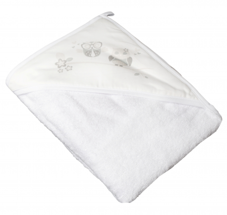 Prosop de baie - PROSOP BAIE CU GLUGA BUFNITA 80x80CM ALB