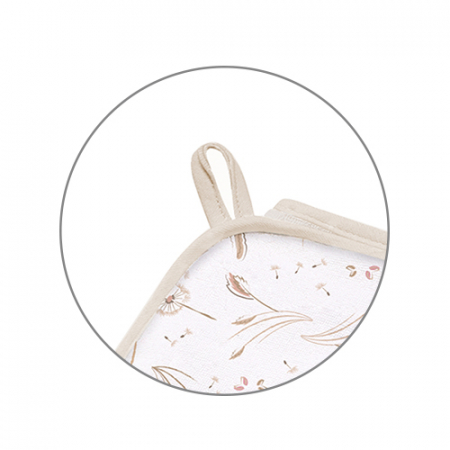 Prosop baie cu gluga bumbac soft 100 x 100 cm Babyono Crem [1]