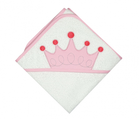 Prosop de baie - Prosop bebe, cu capison, Model printesa